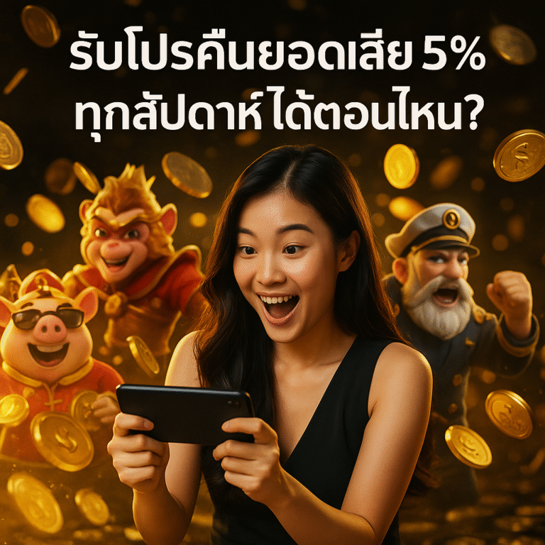 รับโปรคืนยอดเสีย 5% ทุกสัปดาห์ ได้ตอนไหน?