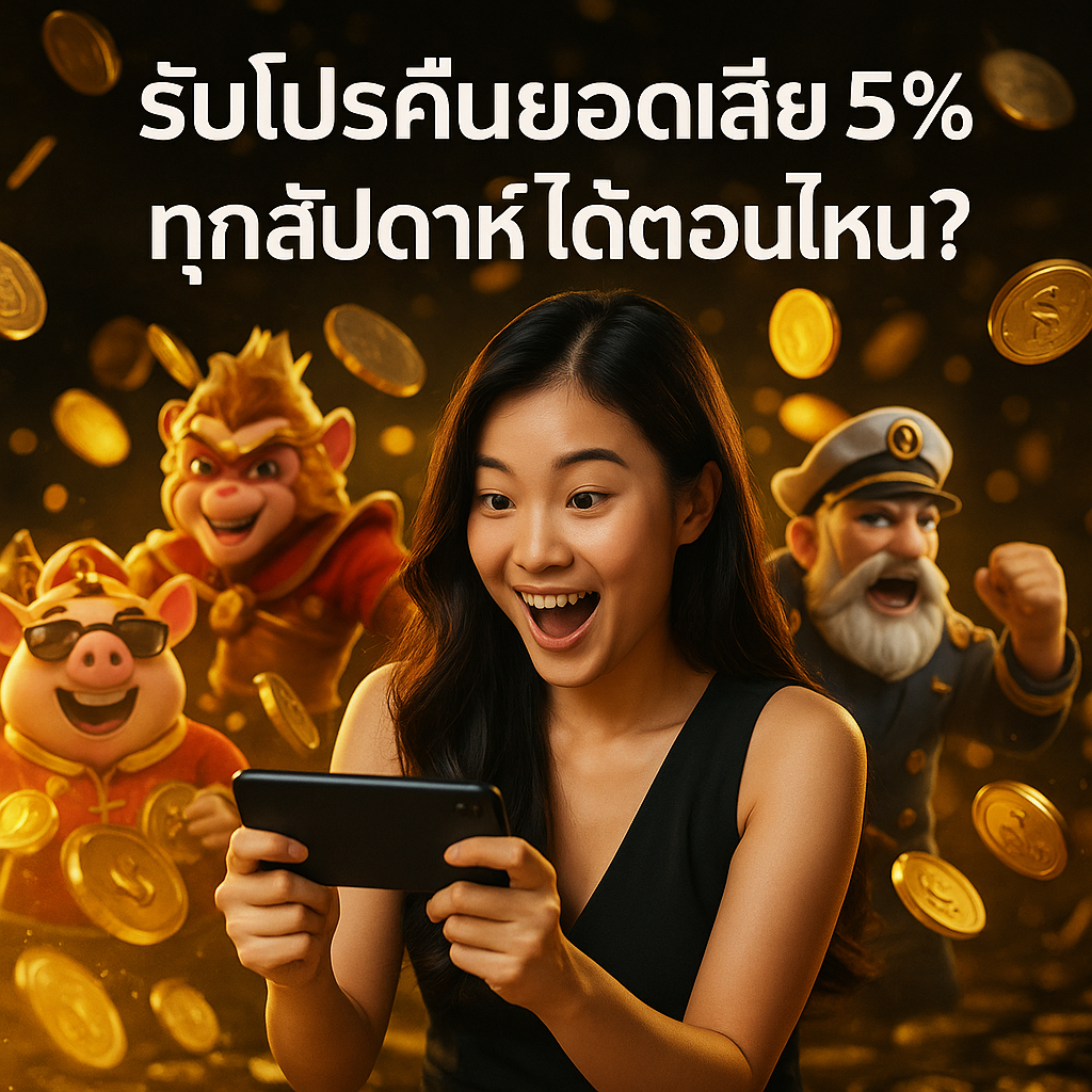 รับโปรคืนยอดเสีย 5% ทุกสัปดาห์ ได้ตอนไหน?