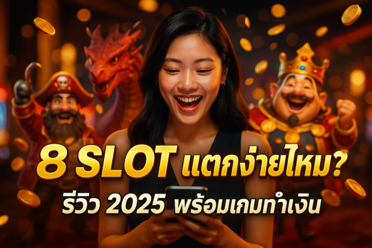 8 SLOT แตกง่ายไหม? รีวิว 2025 พร้อมเกมทำเงิน
